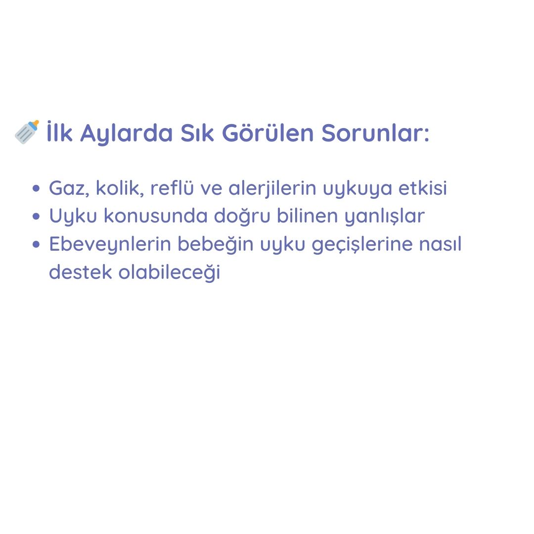 0 - 1 Yaş Bağ Temelli Uyku Semineri 8 Eylül 2025 Saat: 20:00-22:00