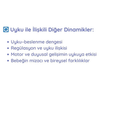 0 - 1 Yaş Bağ Temelli Uyku Semineri 8 Eylül 2025 Saat: 20:00-22:00